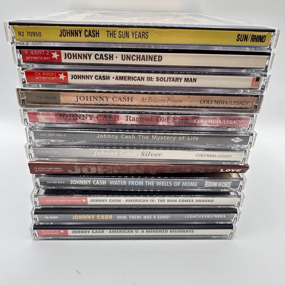 Johnny‎ Cash CD Lot 12 Albums American Recordings Folsom Prison Country VG+
